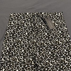 High rise skinny leopard pants - new